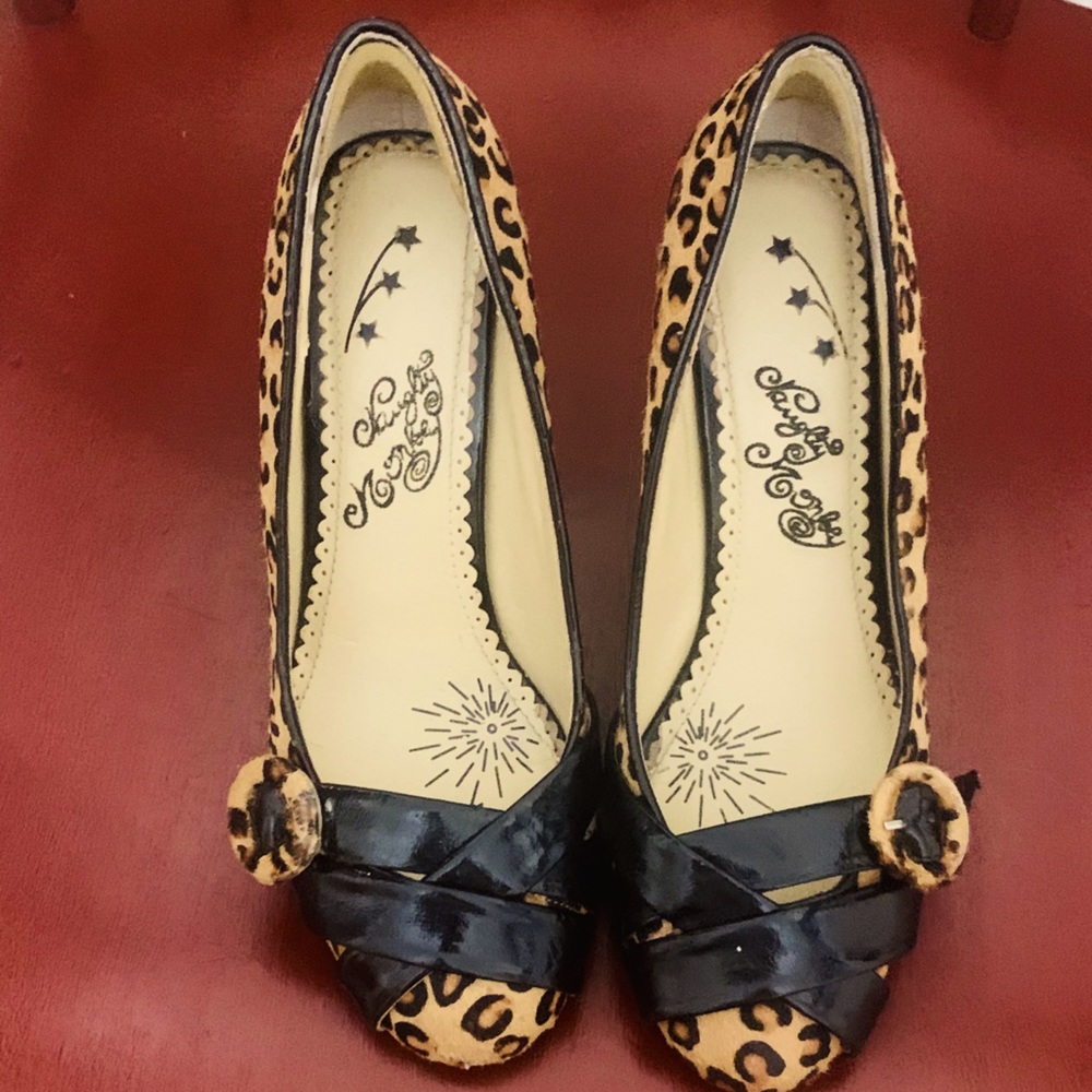Naughty Monkey Leopard “fur” heels